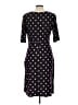 Connected Apparel Polka Dots Black Casual Dress Size 10 - photo 2