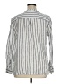 Gap 100% Linen Stripes Silver Long Sleeve Blouse Size XL - photo 2