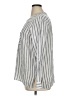 Gap 100% Linen Stripes Silver Long Sleeve Blouse Size XL - photo 5