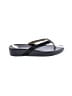 OluKai 100% Leather Black Flip Flops Size 8 - photo 1