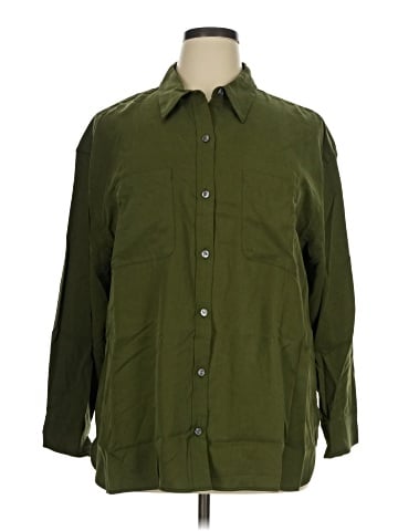 Banana Republic Factory Store 3/4 Sleeve Button-Down Shirt (view 1)