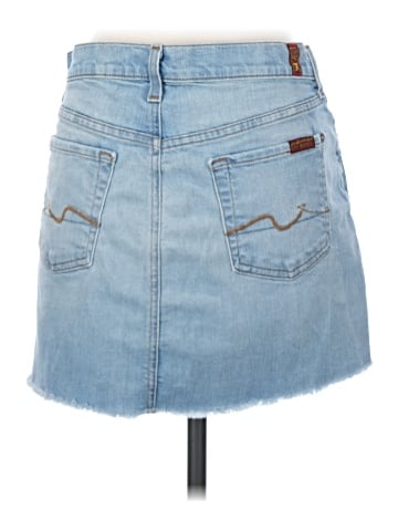7 For All Mankind Denim Skirt (view 2)