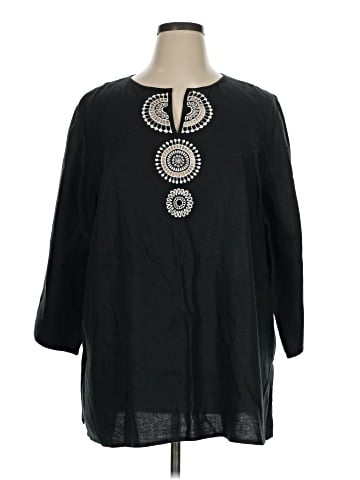 Linda Allard Ellen Tracy 3/4 Sleeve Blouse (view 1)