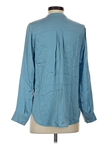 Theory Long Sleeve Silk Top (view 2)