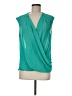 Lost April 100% Polyester Teal Sleeveless Blouse Size M - photo 1
