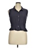 Splendid 100% Viscose Gray Sleeveless Button-Down Shirt Size XL - photo 1