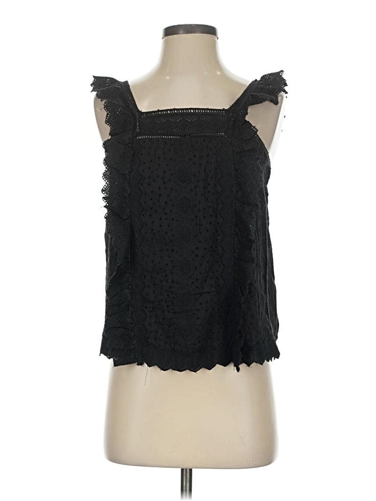 Pre-owned Frame Sleeveless Blouse In Black