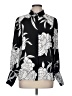 Halogen 100% Polyester Floral Black Long Sleeve Blouse Size M - photo 1