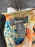 Neiman Marcus 100% Polyester Floral Orange 3/4 Sleeve Blouse Size M - photo 7
