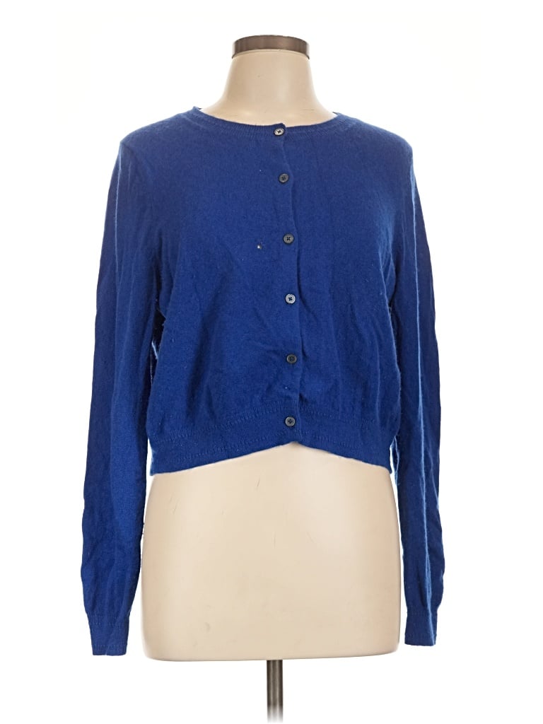 Pre-owned Boden Cashmere Cardigan Sweater In Blue