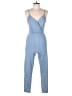 Haute Monde Solid Blue Jumpsuit Size L - photo 1