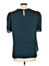 DR2 100% Polyester Solid Teal Short Sleeve Blouse Size L - photo 2