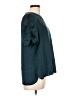 DR2 100% Polyester Solid Teal Short Sleeve Blouse Size L - photo 4