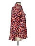 Madison 100% Polyester Animal Print Red Long Sleeve Blouse Size S - photo 4
