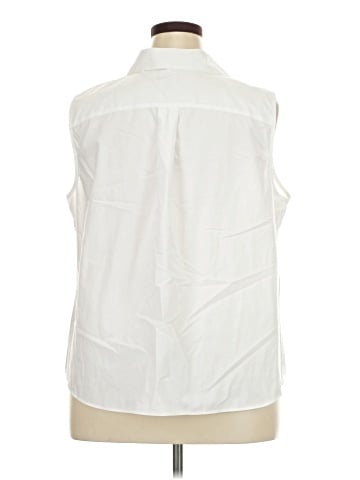 Lands' End Sleeveless Button-Down Shirt (view 2)