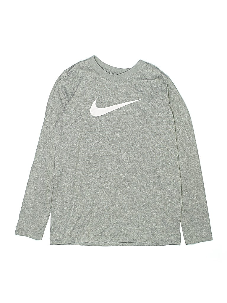 Pre-owned Nike Kids' Long Sleeve T-shirt In Silver