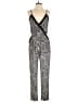 Arden B. 100% Polyester Graphic Silver Jumpsuit Size S - photo 1