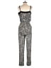 Arden B. 100% Polyester Graphic Silver Jumpsuit Size S - photo 2