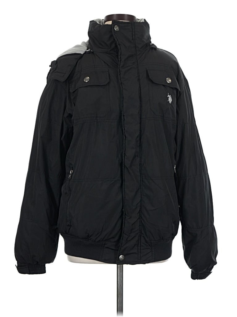 Pre-owned U.s. Polo Assn Snow Jacket In Black