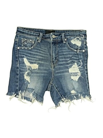 Buckle Black Denim Shorts (view 1)