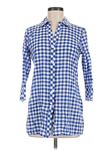 Foxcroft 3/4 Sleeve Button-Down Shirt (view 1)