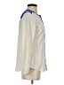 Go Silk Color Block Ivory Long Sleeve Blouse Size S - photo 4