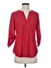 Faded Glory 100% Polyester Polka Dots Red 3/4 Sleeve Blouse Size S - photo 1