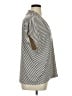 H&M Stripes Silver 3/4 Sleeve Blouse Size XL - photo 4