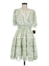Taylor 100% Polyester Paisley Green Casual Dress Size 8 - photo 1