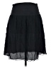 Express Design Studio 100% Silk Solid Black Silk Skirt Size 4 - photo 2