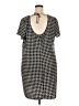 Old Navy 100% Polyester Houndstooth Black Casual Dress Size 20 - photo 2