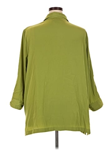 Added Dimension for Catherines 3/4 Sleeve Button-Down Shirt (view 2)