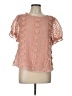 Mine 100% Polyester Pink Short Sleeve Blouse Size L - photo 1