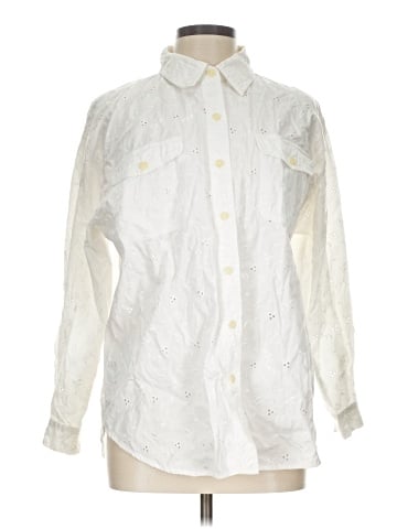 Denim & Co Long Sleeve Button-Down Shirt (view 1)
