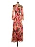 Taylor 100% Polyester Floral Pink Casual Dress Size 2 - photo 1