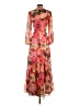 Taylor 100% Polyester Floral Pink Casual Dress Size 2 - photo 2