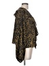 Express 100% Recycled Polyester Animal Print Brown Long Sleeve Blouse Size L - photo 4