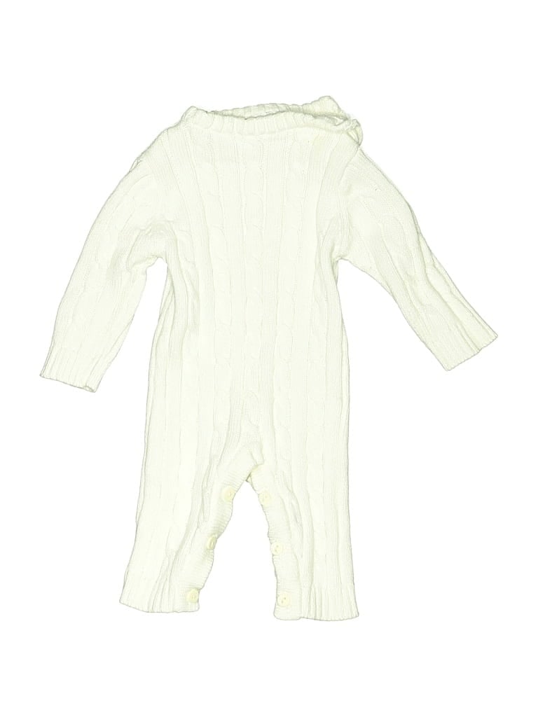 Pre-owned Elegant Baby Babies' Long Sleeve Onesie In Ivory
