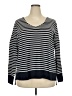 Gap 100% Cotton Stripes Blue Black Pullover Sweater Size XXL - photo 1
