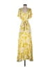 L Space 100% Rayon Yellow Green Casual Dress Size XS - photo 1