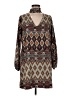 Veronica M. 100% Polyester Aztec Or Tribal Print Brown Casual Dress Size M - photo 1