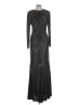 Xscape Metallic Silver Cocktail Dress Size 12 - photo 2
