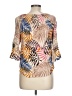 Studio West 100% Rayon Tan 3/4 Sleeve Blouse Size L - photo 2
