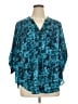 Torrid 100% Polyester Teal 3/4 Sleeve Blouse Size 1X Plus (1) - photo 1