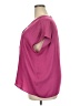 Banana Republic 100% Polyester Solid Pink Short Sleeve Blouse Size XXL - photo 5