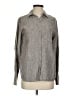 Athleta Solid Gray Long Sleeve Button-Down Shirt Size XXS - photo 1