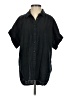 J.Crew Solid Black Short Sleeve Button-Down Shirt Size XS - photo 1