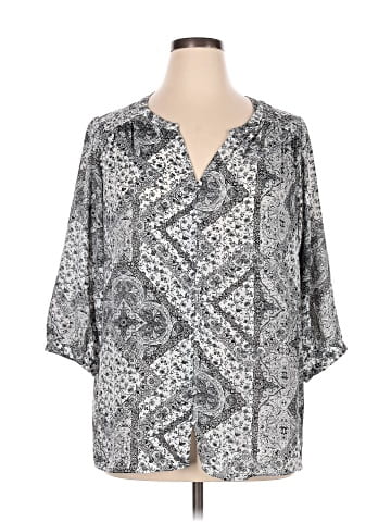 Rose + Olive 3/4 Sleeve Blouse (view 1)