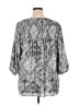 Rose + Olive 100% Polyester Paisley Silver 3/4 Sleeve Blouse Size 1X - photo 2