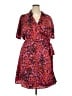 Vince Camuto Print Red Casual Dress Size 2X - photo 1